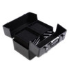 14" x 9" x 10" Aluminum Makeup Case Cosmetic Organizer-Black