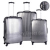 GLOBALWAY 3 Pcs Luggage Travel Set Bag ABS+PC Trolley Suitcase w/TSA Lock-gray
