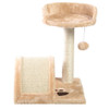 18-Inch Deluxe Cat Tree Level Condo Furniture Scratching Post Kittens Pet Play Beige-beige paws