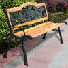 Park Garden Iron Hardwood Furniture Bench Porch Path Chair