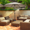 10 Feet Outdoor Patio Umbrella with Tilt Adjustment and Crank-Tan