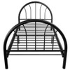 83" x 42" x 35" Black Twin Size Metal Bed Frame