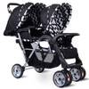 Foldable Twin Baby Double Stroller Kids Jogger Travel Infant Pushchair 3 color-Black