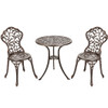 3 Pieces Cast Aluminum Bistro Set