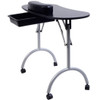 Portable Manicure Nail Table Station Desk Spa Beauty Salon Equipment 2 color-Black