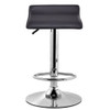 Set of 2 Modern Leather Bar Stool Adjustable Swivel Dinning Counter Chair-Black