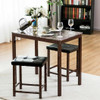 3 pcs Counter Height Faux Marble Dining Set