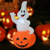 4 ft Inflatable Halloween Ghost on Pumpkin Decoration