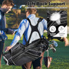 Golf Stand Cart Bag with 6-Way Divider Carry Pockets-Black