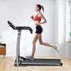 Compact Electric Folding Running and Fitness Treadmill with LED Display-Black