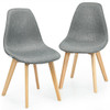 Set of 2 Gray Accent Dining Chairs