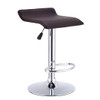 1 PC Swivel Bar Stool Adjustable Modern Leather Dinning Counter Chair-Brown