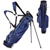 Golf Stand Cart Bag w/ 4 Way Divider Carry Organizer Pockets-Blue