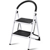 2.75 Feet Folding Step Stool with Iron Frame and Anti-Slip Pedals