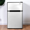 3.2 cu ft. Compact Stainless Steel Refrigerator-Gray