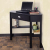 Corner Wooden Piece Laptop Computer Desk-Black