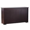 Kitchen Storage Cabinet with Wood Sliding Door-Brown