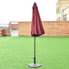 8.2Ft Height Adjustable Outdoor Patio Umbrella-Wine