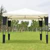 Outdoor 10' x 10' Rattan Wicker Gazebo Canopy-Beige