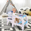 3-in-1 Baby High Chair Convertible Play Table-Blue