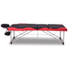 Black&Red 72"L Portable Massage Table w/Free Carry Case-Black