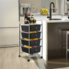 4 Drawers Metal Rolling Storage Cart