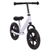 12 Inch Kids No-Pedal Bike with Adjustable Seat-White