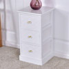 Elegant Wooden Nightstand with 3 Drawers