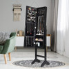 Attractive Rectangle Mirrored Jewelry Cabinet-Black