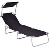 Foldable Relaxing Lounge Beach Chair-Black