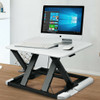 Slim 8 Adjustable Standing Folding Lap Desk-White