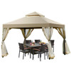 Outdoor 2-Tier 10 Feet x 10 Feet Screw-free Structure Shelter Gazebo Canopy