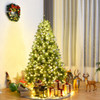 Pre-Lit Artificial PVC Christmas Tree with LED Lights and Stand-6 ft