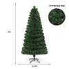 7 Feet Pre-Lit Fiber Optic Artificial Christmas Tree with LED Lights and Stand