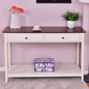 Entryway Wood Console Accent Table with Drawer and Shelf