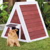 Weatherproof Wooden Cat House Furniture Shelter with Eave