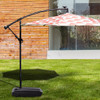 60L Plastic Weighted Fill Water Sand Wheel Patio Umbrella Base