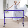 4' Height Adjustable Portable Double Freestanding Ballet Barre-Purple