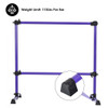 4' Height Adjustable Portable Double Freestanding Ballet Barre-Purple