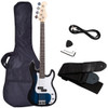 Full Size 4 String Electric Bass Guitar with Strap Bag-Blue