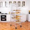 26 x 20 x 70 Inch 20 Sheet Aluminum Pan Rolling Bakery Rack