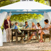 2-Tier 10' x 10' Patio Gazebo Canopy Tent w/ Side Walls