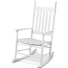 Wooden Balcony Deck Garden Porch Armchair Rocking Chair-White