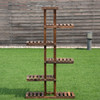 6 Tier Garden Wooden Shelf Storage Plant Rack Stand