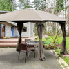 11.5 x 11.5 Feet Fully Enclosed Outdoor Gazebo with Removable 4 Walls