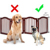 4 Panels Folding Freestanding Wood Pet Dog Safety Gate-24"