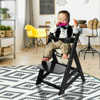 Adjustable Height Wooden Baby High Chair with Removeable Tray