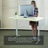 Electric Height Adjustable Standing Desk Frame-Gray