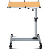 Height Adjustable Mobile Laptop Stand Side Desk with Casters-White