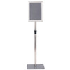 8.5" x 11" Aluminum Adjustable Pedestal Poster Stand Holder-Silver